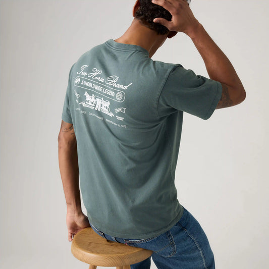 Loose Vintage Graphic Pocket T-Shirt
