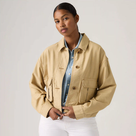 Marlowe Cropped Utility Heritage Jacket