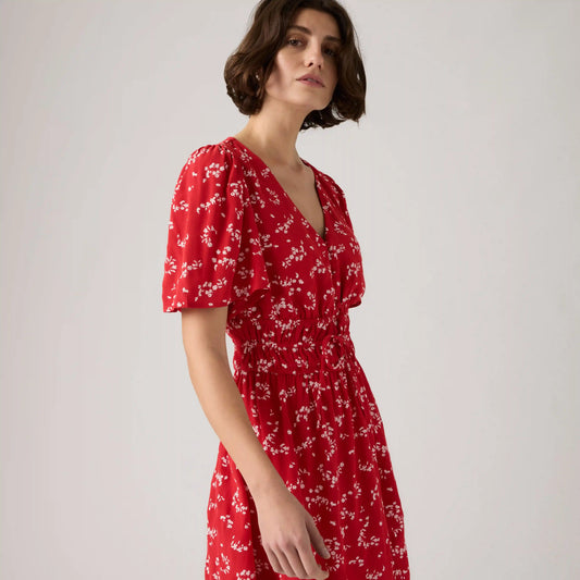 Rylan Short-Sleeve Crepe Mini Dress