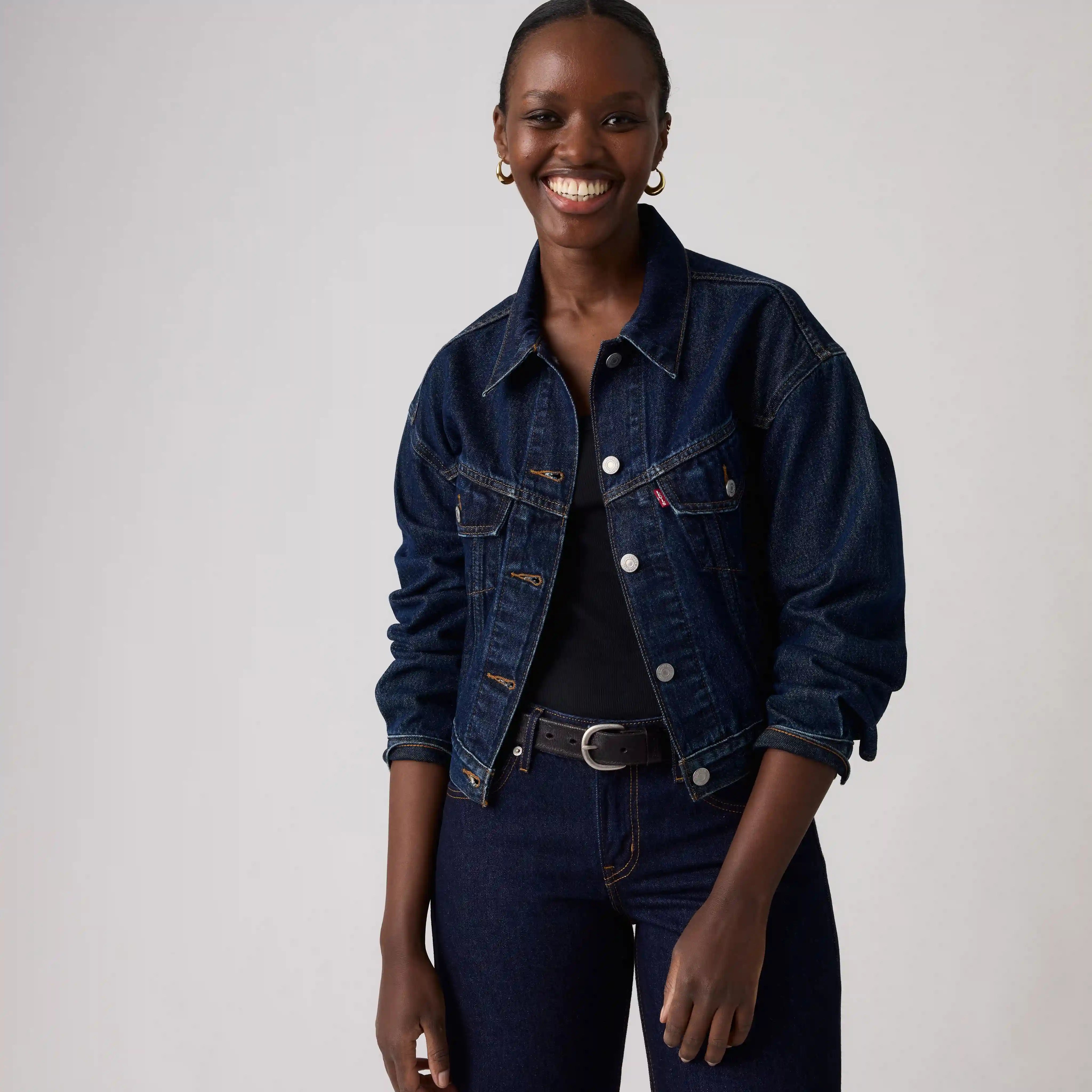 '90s Cropped Trucker Jacket