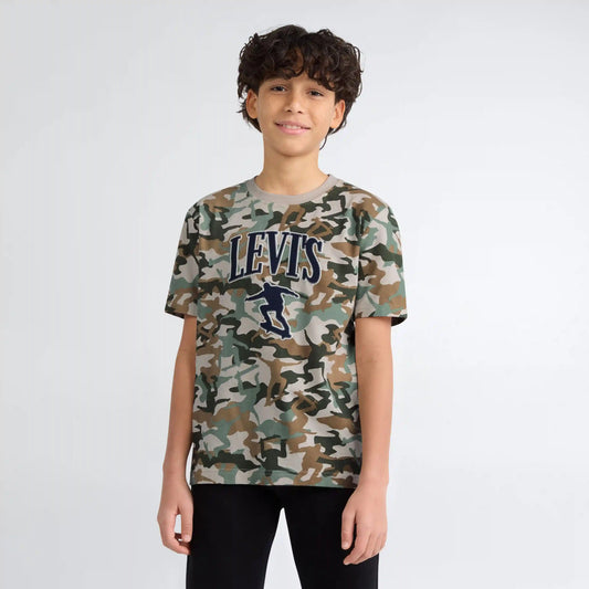 Big Boys Short Sleeve Skate Camo Graphic