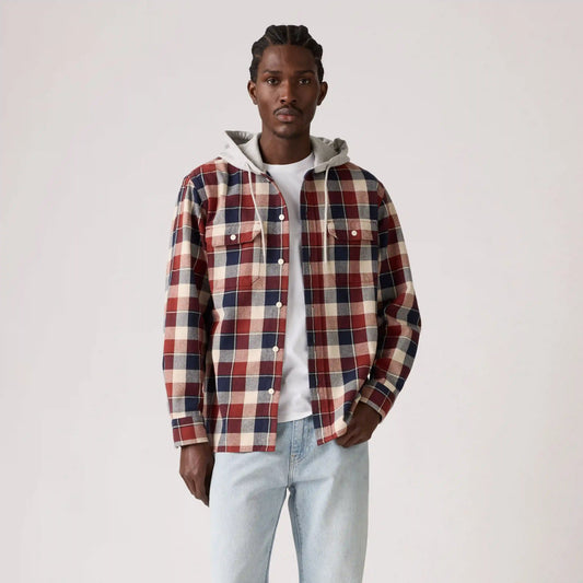 Plaid Hooded Classic Worker Shirt