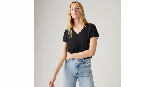 Boxy V-Neck T-Shirt