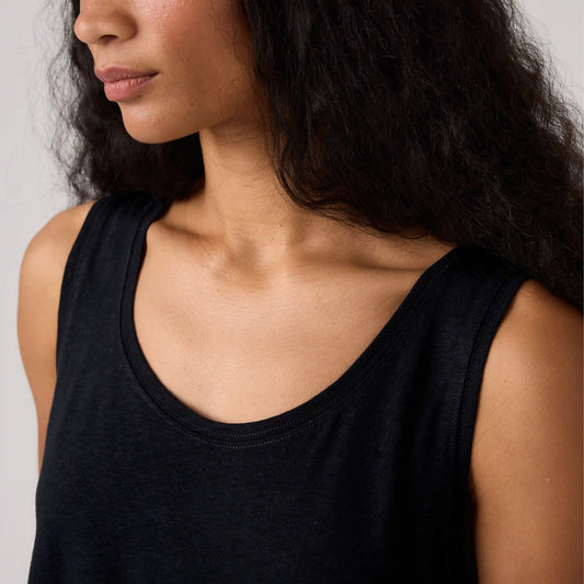 Lori Linen Scoop Tank Top
