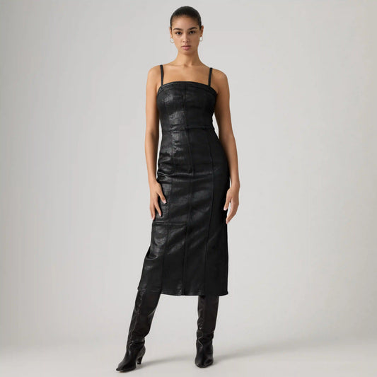 Seamed Bustier Midi Dress