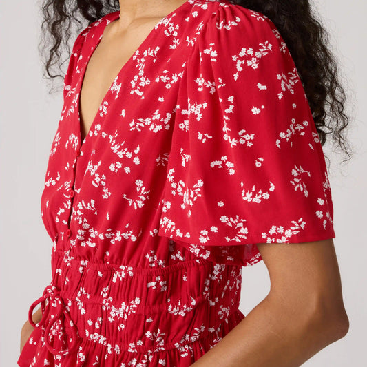 Rylan Short-Sleeve Crepe Blouse
