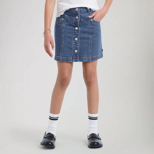 Buttoned Front Skirt Big Girls 7-16