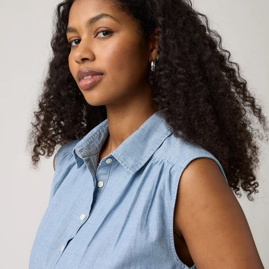 Londyn Short-Sleeve Popover Top