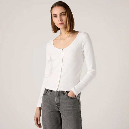 Austen Button-Up Long-Sleeve Top