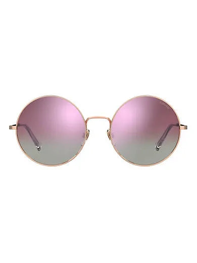 Pink Gold Round Sunglasses