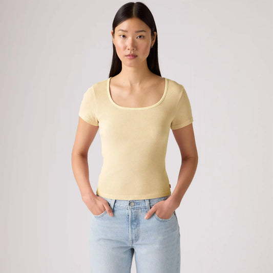 Garment Dye Essential Square Neck T-Shirt