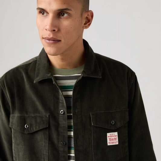 Long-Sleeve Corduroy Worker Shirt