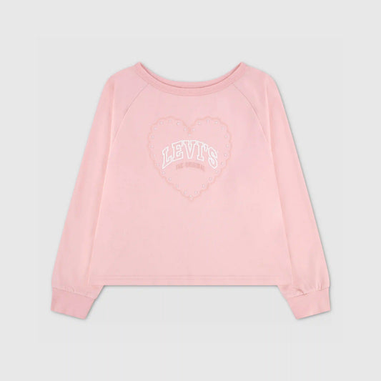 Longsleeve Heart Knit Top Big Girls 7-16