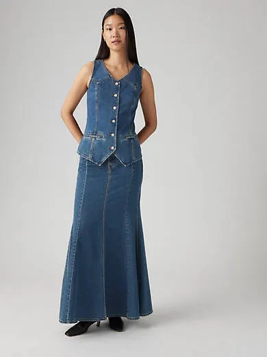 Longline Denim Vest