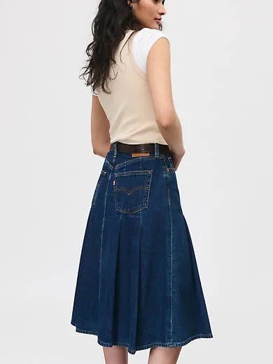 Pleated Midi Skirt