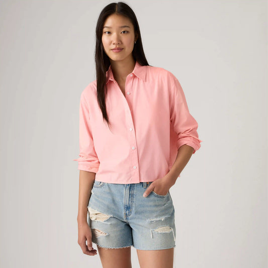 Harlie Cropped Button Down Shirt
