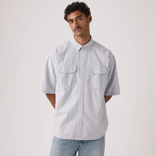 Short-Sleeve Pacifica Loose Oxford Shirt