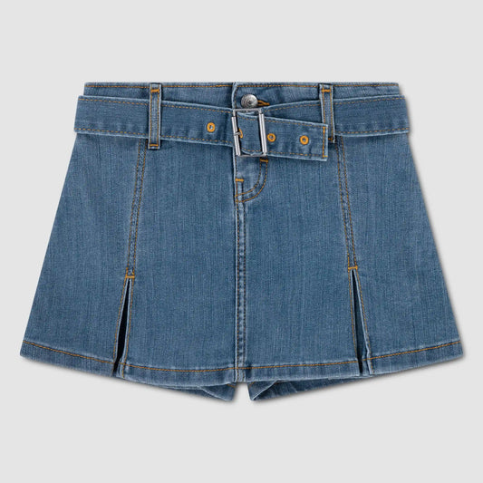 Pleated Skort Belt Little Girls 4-6X