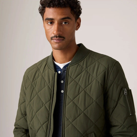 Quilted Bomber Jacket