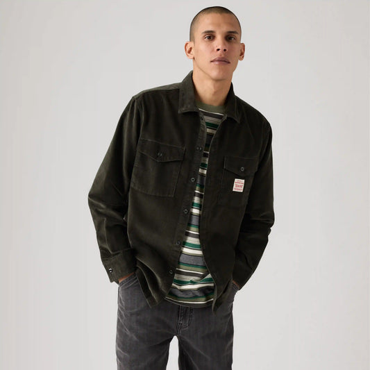 Long-Sleeve Corduroy Worker Shirt