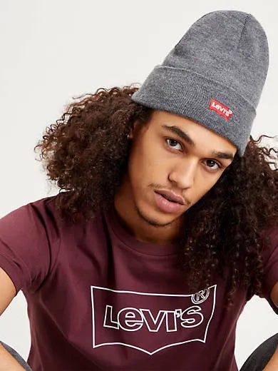 Levi’s® Logo Embroidered Slouchy Beanie