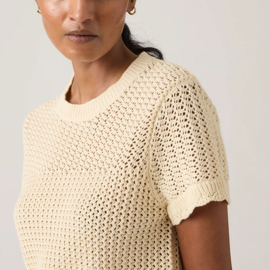 Isabelle Crochet Short Sleeve Sweater