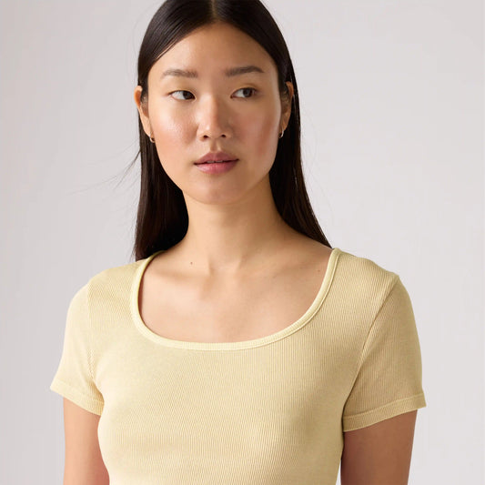 Garment Dye Essential Square Neck T-Shirt